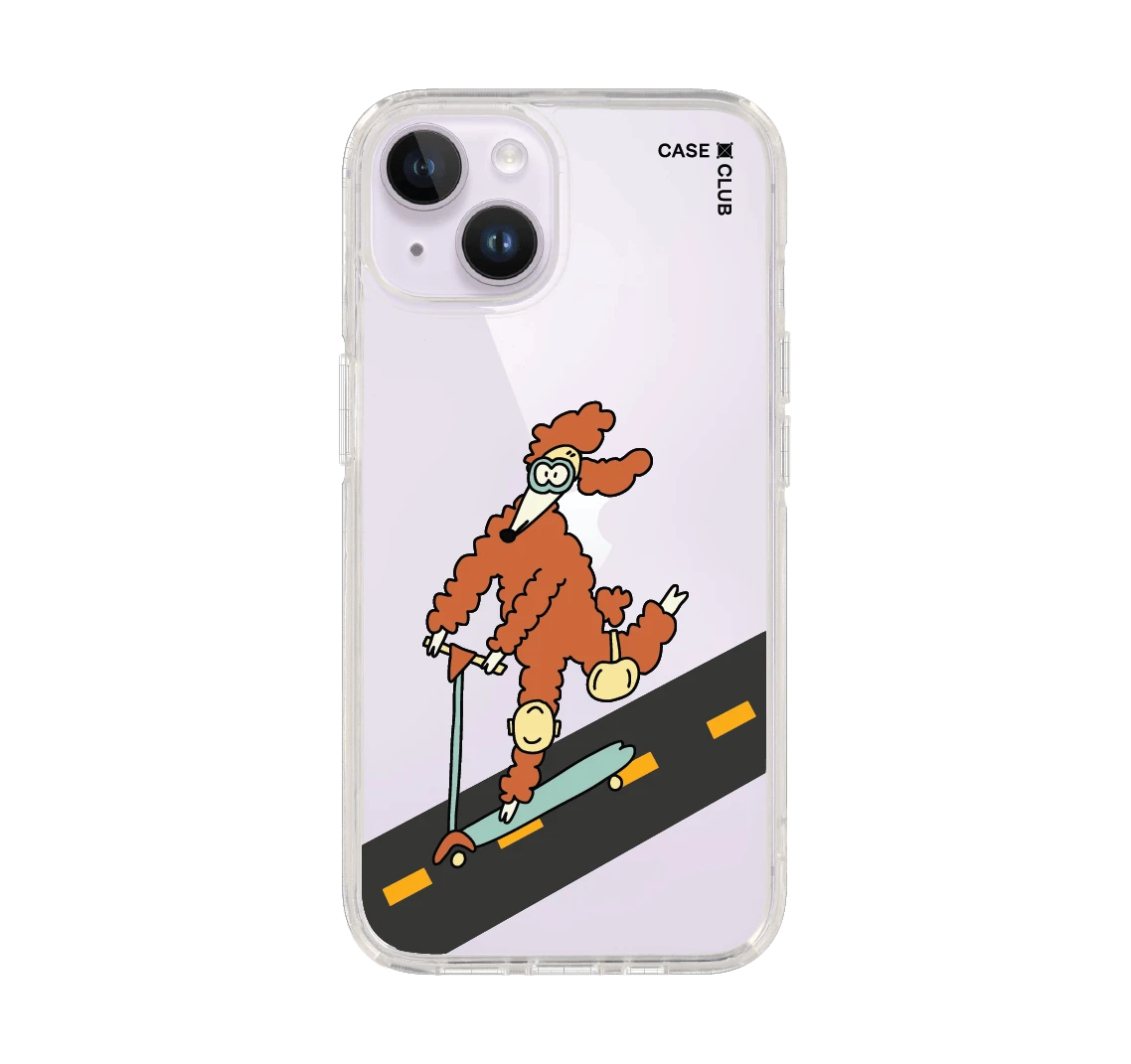 poodle on scooter